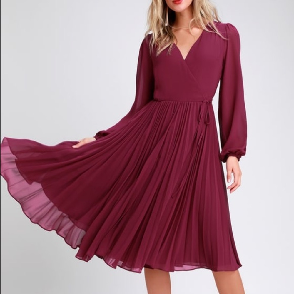 Lulu’s Magenta Wrap Dress